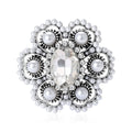 Metal Alloy Pearl Baroque Flower Brooch For Elegant Apparel Decoration view 2
