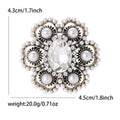 Metal Alloy Pearl Baroque Flower Brooch For Elegant Apparel Decoration view 5