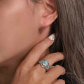 Bohemian European Korean Earrings, Marquise Geometric Enamel Vintage Fashion Jewelry view 3