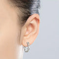 French Wave Texture Wrap Earrings, 3D Wedding Jewelry With Elegant Light Luxury Statement Design view 3