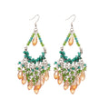 Zircon Crystal Teardrop Tassel Drop Earrings French Court Style Silver Needle Jewelry view 5