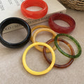 Fresh Dopamine Style Round Resin Gradient Bangle Minimalist Niche Design Jewelry For Women view 4