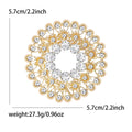 Fashion Alloy Rhinestone Circle Brooch For Women's Apparel Accessories view 5