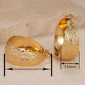Curved Diamond Lattice Ear Cuffs For Women, Hong Kong Style Sand Textured Statement Jewelry Earrings view 3