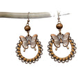 Vintage Ethnic Alloy Wood Bead Rattan Teardrop Pendant Drop Earrings For Women view 5