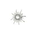 18K Gold Plated Copper Zircon Round Sun Brooch Vintage Geometric Fashion Pin For Women view 5
