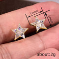 Delicate Star Stud Earrings For Women, Minimalist Daily Fashion Y2K Sweet Personality Accessory view 4