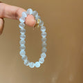 Geometric Round Cat Eye Stone Beaded Bangle For Girls Minimalist Preppy Daily Jewelry view 4