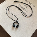 Alloy Enamel Earphone Pendant Sweater Necklace Geometric Round Sweet Cool Fashion Jewelry For Women view 4