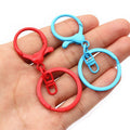 Color Painted Lobster Clasp Key Ring With Figure 8 Buckle For DIY Keychain Accessories view 2