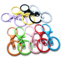 Color Painted Lobster Clasp Key Ring With Figure 8 Buckle For DIY Keychain Accessories view 5