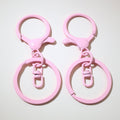 Color Painted Lobster Clasp Key Ring With Figure 8 Buckle For DIY Keychain Accessories view 4