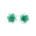 French Sweet 3D Flower Acrylic Clip On Earrings Elegant Summer Fairy Fresh Versatile Floral Earrings view 5