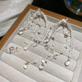 Colorful Glass Disc Beaded Tassel Stud Earrings Geometric Vacation Style Fashion Jewelry view 2