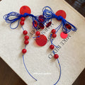 Resin Geometric Round Knotted Tassel Drop Earrings Retro Ethnic Style Silver Needle view 4