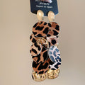 PU Leather Leopard Print Round Pleated Tassel Drop Earrings For Women Geometric Statement Style view 2