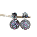 Colorful Printed Acrylic Round Flower Geometric Ethnic Style Stud Earrings For Women view 5