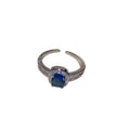 Sparkly Zircon Geometric Oval Open Copper Ring For Women Light Luxury Statement Finger Ring view 5