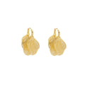 Elegant Vintage French Ginkgo Leaf Petal Hollow Alloy Heart Huggie Hoop Drop Statement Earrings view 5