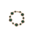 Light Luxury Alloy Round Geometric Rhinestone Stud Earrings Collarbone Necklace Jewelry Set view 5