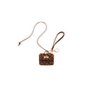 Light Luxury Cowhide Leopard Print Removable Round Pendant Sweater Necklace For Bags And Outfits view 5