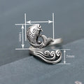 Adjustable Open Koi Fish Ring, Retro Lucky Auspicious Accessory For New Year Gift Fashion Jewelry view 4