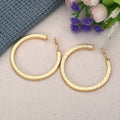 Exaggerated Flat Hoop Earrings For Women Copper Gold Plated Bow Grid Pattern Middle East Style view 3