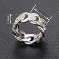 Light Luxury Buckle Ring For Women, Micro Paved Zircon Korean Style Fashion Finger Jewelry view 4