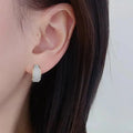 Elegant Two Tone Stud Earrings For Women, New Fashion Delicate Accessories For Stylish Jewelry view 3