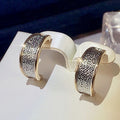 Elegant Two Tone Stud Earrings For Women, New Fashion Delicate Accessories For Stylish Jewelry view 2