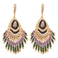 Bohemian Butterfly Artificial Crystal Tassel Drop Earrings Vintage Light Luxury Ear Jewelry view 5