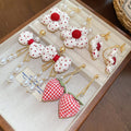 Sweet Style Faux Pearl Zircon Strawberry Bow Flower Stud Earrings With Silver Pins view 1