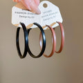 Vintage Ethnic PU Leather Geometric Round Pendant Hoop Earrings With Silver Pins view 2
