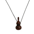Vacation Style Copper Zircon Gourd Pendant Sweater Necklace With Wood Beads view 5