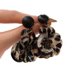 Vintage Ethnic Leopard Print Resin C Shape Flower Petal Stud Earrings With Silver Pins view 5