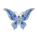 Alloy Rhinestone Enamel Butterfly Brooch Scarf Buckle For Coats view 5