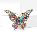 Alloy Rhinestone Enamel Butterfly Brooch Scarf Buckle For Coats view 3