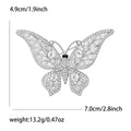 Alloy Rhinestone Enamel Butterfly Brooch Scarf Buckle For Coats view 7