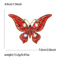 Alloy Rhinestone Enamel Butterfly Brooch Scarf Buckle For Coats view 6
