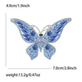 Alloy Rhinestone Enamel Butterfly Brooch Scarf Buckle For Coats view 8
