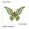 Alloy Rhinestone Enamel Butterfly Brooch Scarf Buckle For Coats view 11