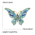 Alloy Rhinestone Enamel Butterfly Brooch Scarf Buckle For Coats view 12