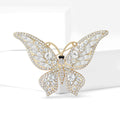 Alloy Rhinestone Enamel Butterfly Brooch Scarf Buckle For Coats view 2
