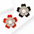Metal Alloy Five Petal Flower Brooch For Womens Clothing Decoration view 3