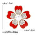 Metal Alloy Five Petal Flower Brooch For Womens Clothing Decoration view 5