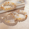 Light Luxury Geometric Faux Crystal Beaded Bracelet For Women, Minimalist Round Bead Fashion Jewelry view 2