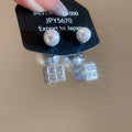 Light Luxury Palace Style Faux Pearl Zircon Geometric Square Pendant Drop Earrings view 4