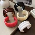 Western Style Three Layer Geometric Round Resin Open Bangle Minimalist Fashion Jewelry For Women view 4