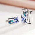 Blue And White Porcelain Gradient Painted Ear Cuff For Women Fresh New Chinese Style Jewelry Earrings view 4