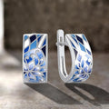 Blue And White Porcelain Gradient Painted Ear Cuff For Women Fresh New Chinese Style Jewelry Earrings view 2